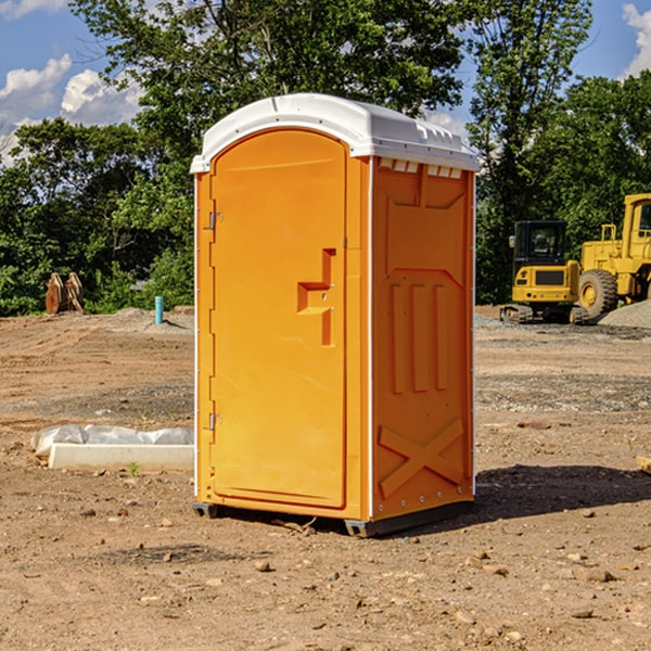 how often are the portable restrooms cleaned and serviced during a rental period in Gettysburg